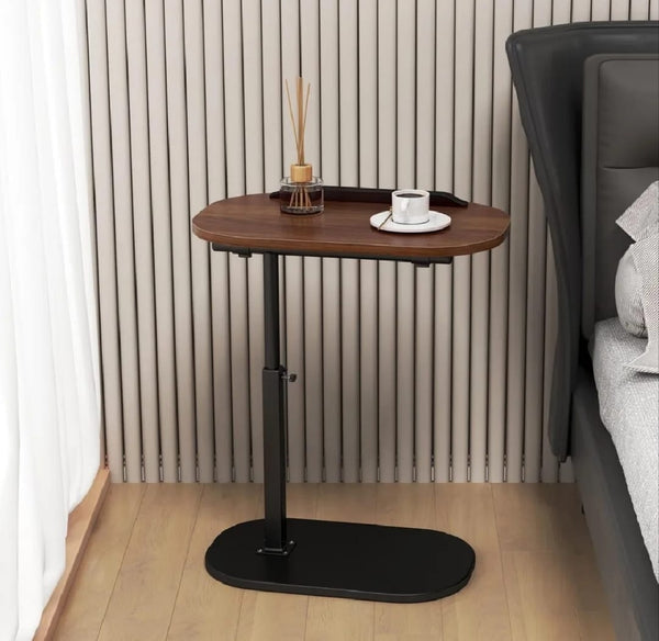 Height Adjustable C-shaped sofa side Table