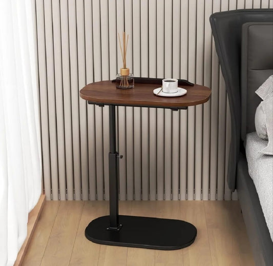 Height Adjustable C-shaped sofa side Table