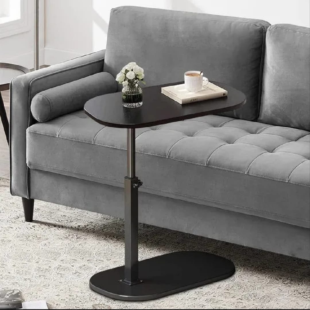 Height Adjustable C-shaped sofa side Table