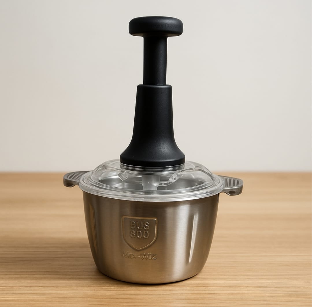 Stainless Steel Hand Push Chopper 2 Litre — Manual Food / Veggie & Meat Chopper
