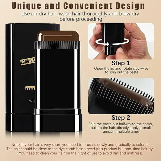 Dye Hair Color Stick – Instant White Hairs Coverage in Seconds